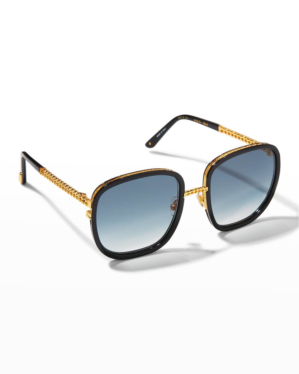 Lucky Love Round Stainless Steel Sunglasses